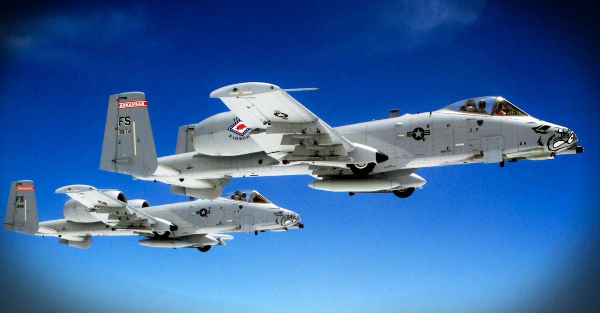 A-10_ a pair of A-10 Thunderbolt II aircraft flying
