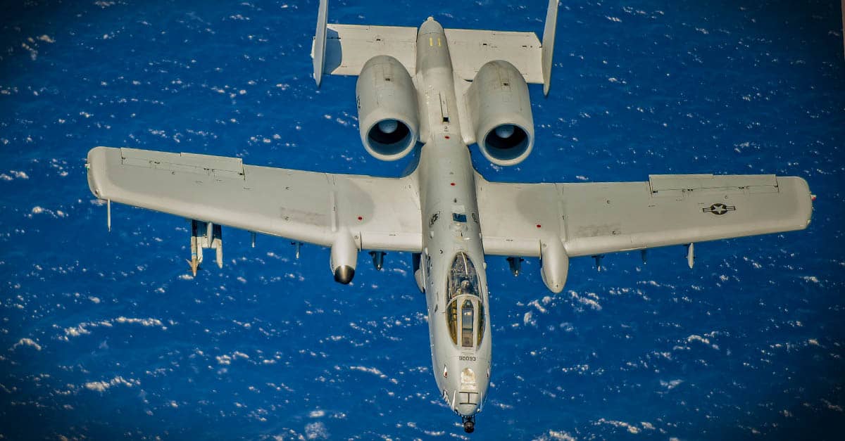 A-10_ flies over the Atlantic Ocean during the National Salute to America’s Heroes Air and Sea Show media day