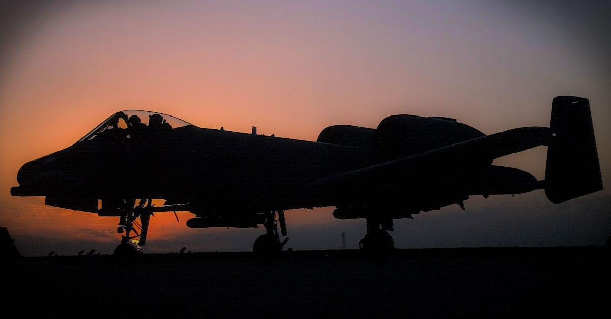 A-10_A-10 against a sunset