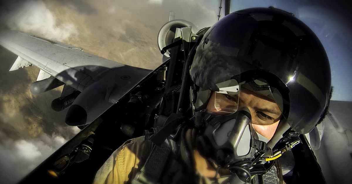 A-10_A10 pilot flies in formation with his wingman during a combat sortie in support of Operation Enduring Freedom