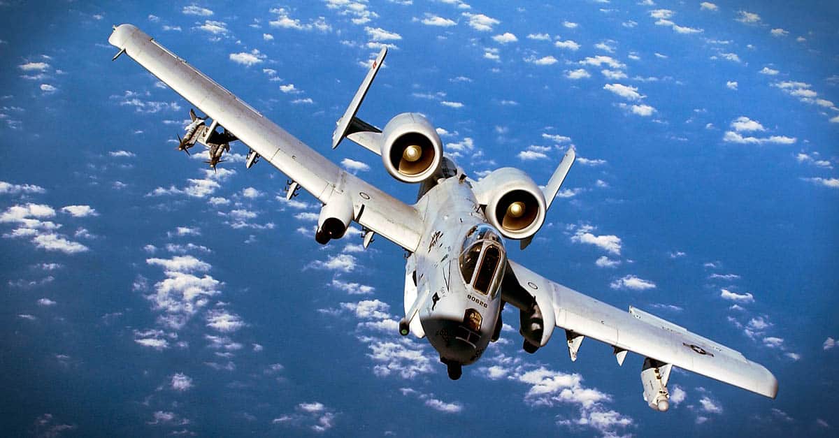 A-10_An A-10 Thunderbolt II over the Mediterranean Sea