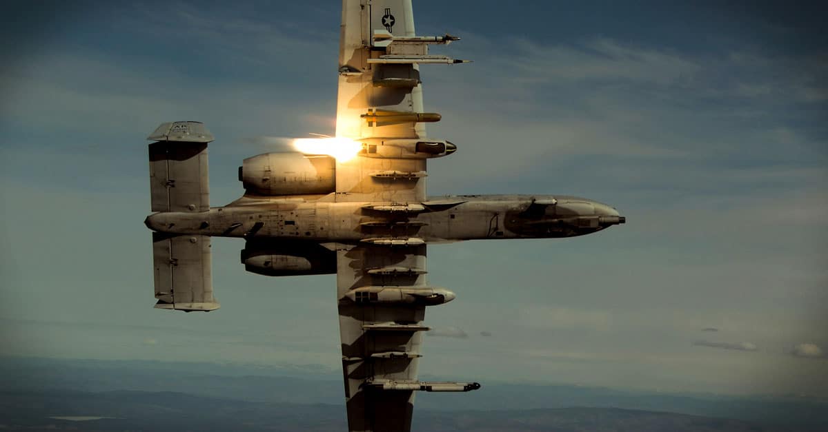 A-10_An A-10 performs sorties daily providing top cover for ground forces in Southwest Asia
