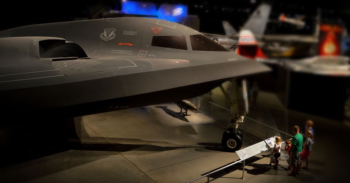 B-2- Northrop B-2 Spirit in the Cold War Gallery at the National Museum of the United States Air Force