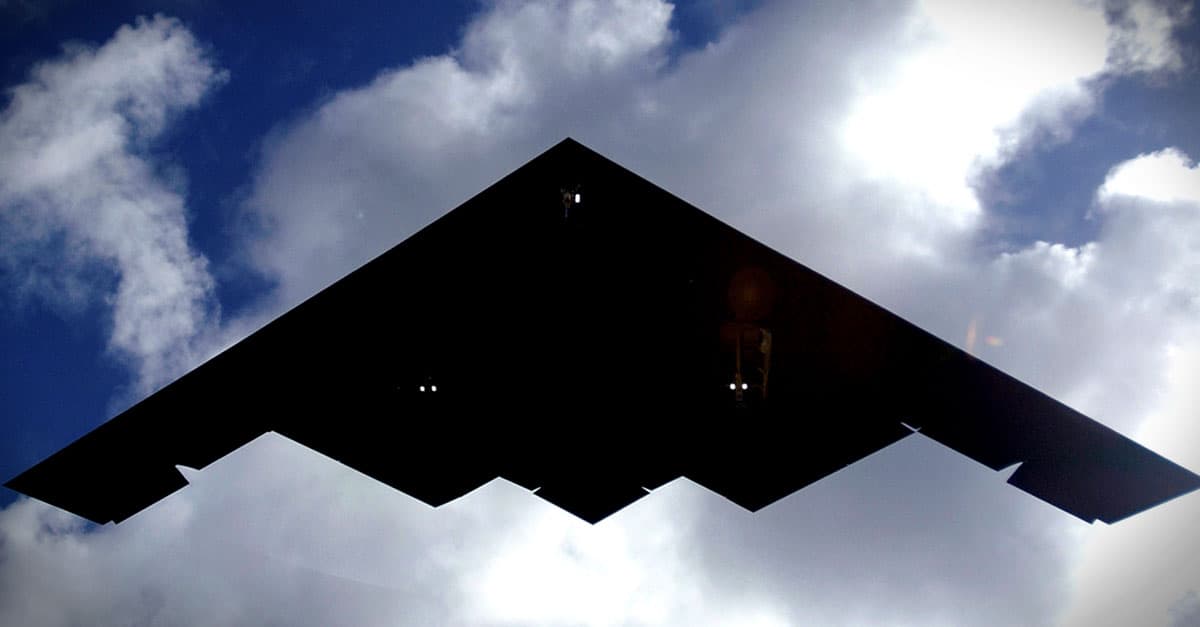 B-2_A B-2 Spirit lands at Andersen Air Force Base, Guam