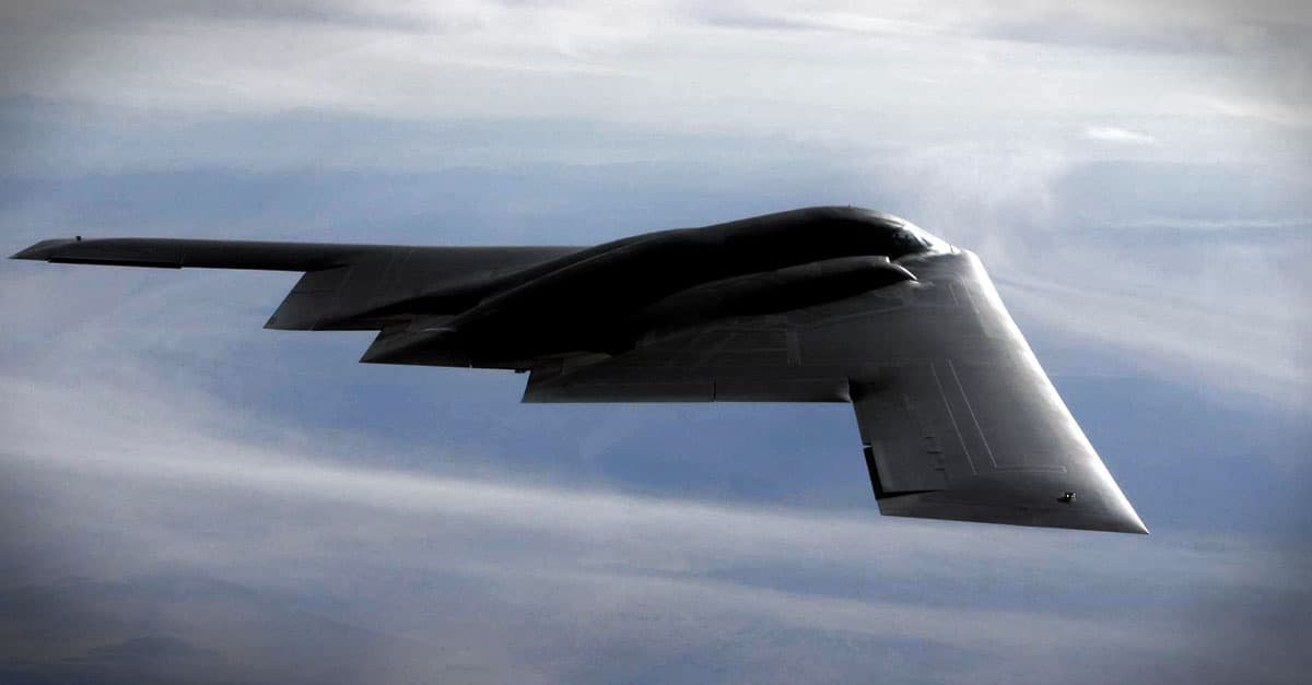 B-2_B-2 Spirit is a multi-role bomber capable of delivering both conventional and nuclear munitions