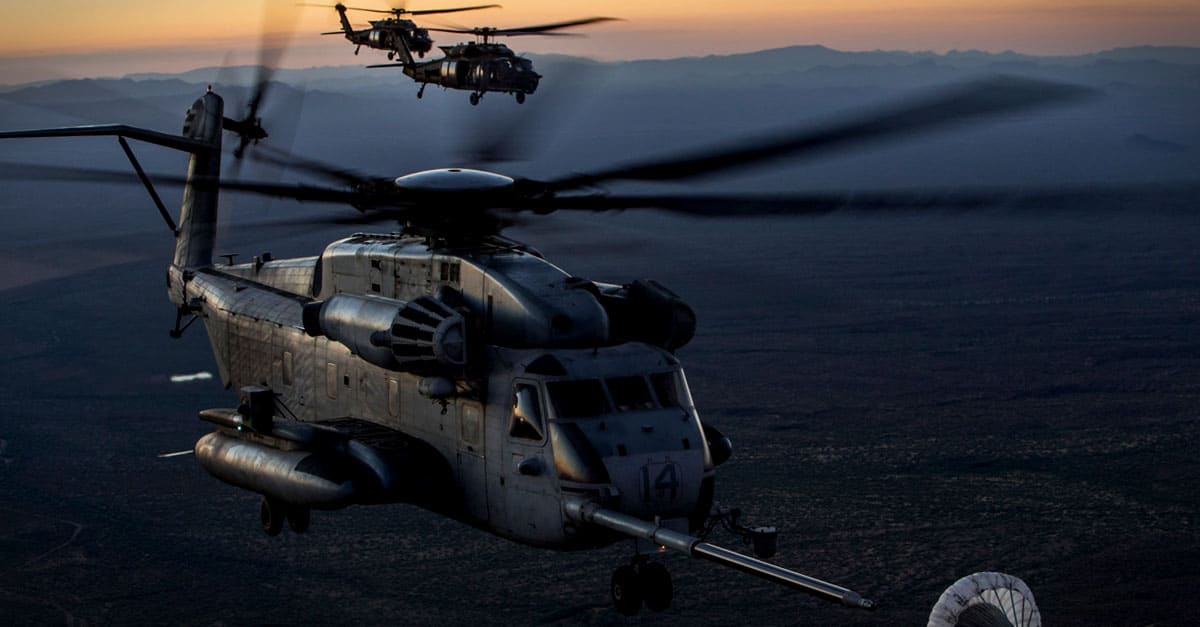 CH-53E_CH-53E & MH-60M conduct an aerial refueling exercise in support of Weapons and Tactics Instructor course