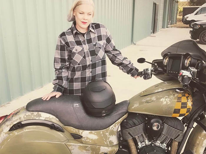 Famous Celebrities Who Own Motorcycles - P!nk